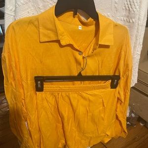 Men Women Summer Outfit 1Set Sweatsuit Short Sleeve T-Shirt & Shorts Fashion